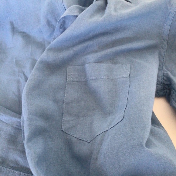 FRANK & EILEEN BLUE BUTTON UP COTTON SHIRT SIZE XS - Picture 10 of 11